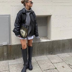 Ganni Country Boot, Black, Size 40.